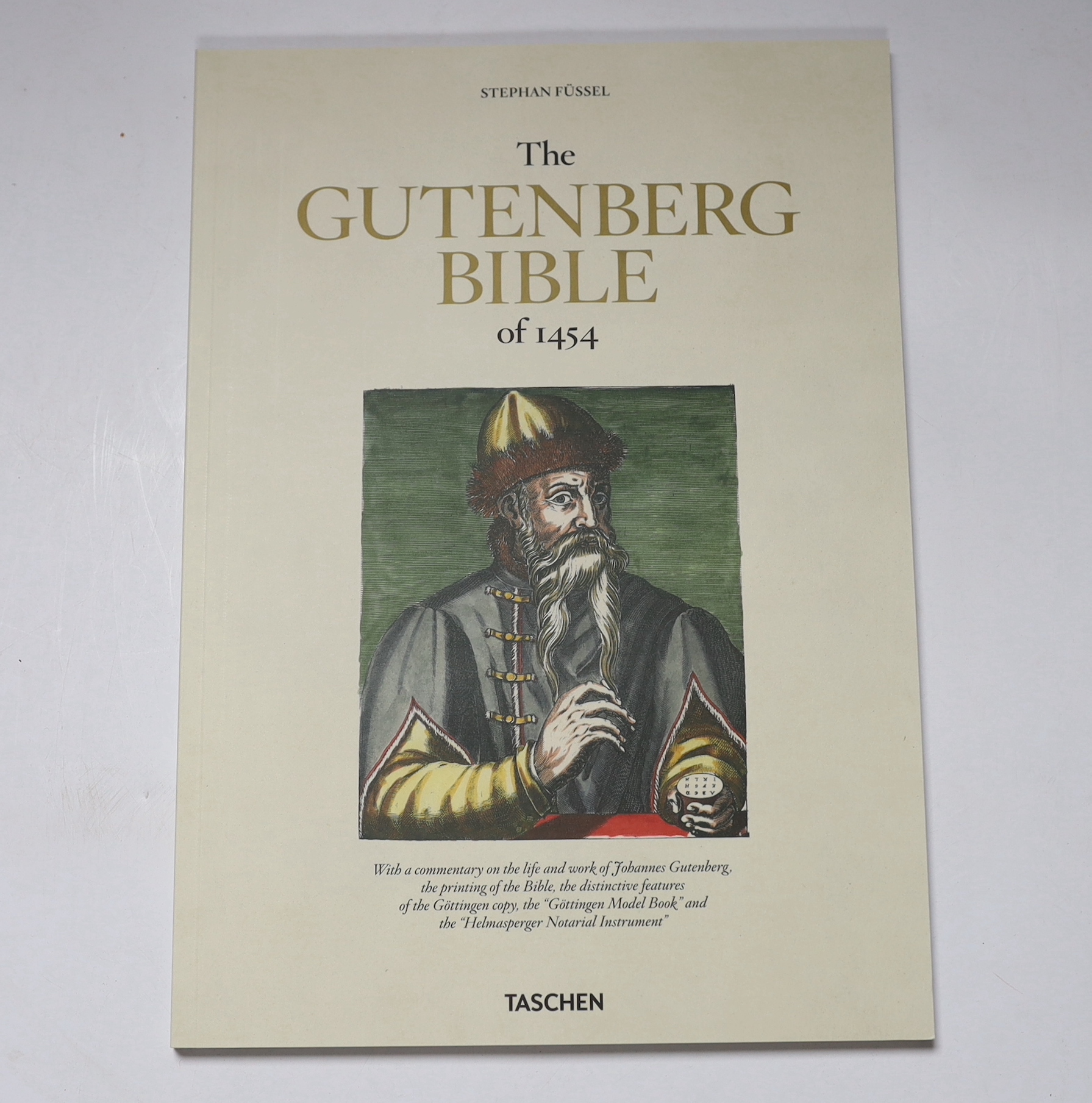 Fussell, Stephan (editor) - The Gutenberg Bible, 2 vols, a facsimile of the 1454 edition, with accompanying booklet, Taschen, Cologne, 2018.